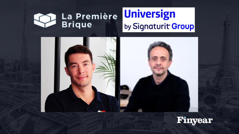 Hugo Berthe, Président de La Première Brique & Pierre Feligioni CEO de Signaturit Group