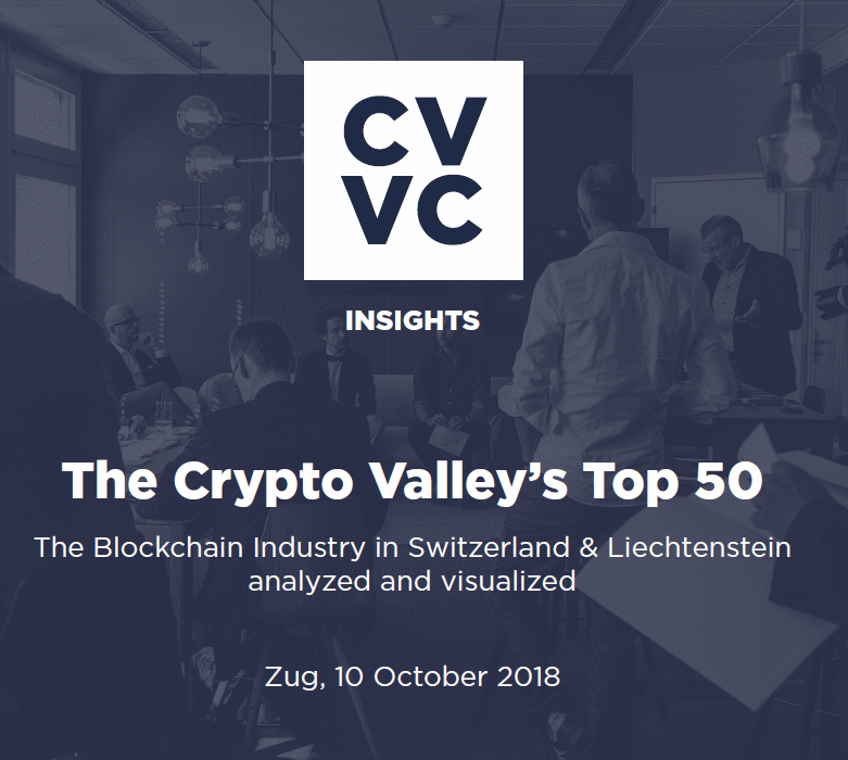 Crypto Valley’s Top 50 companies: US$ 44 billion market capitalization and 5 unicorns