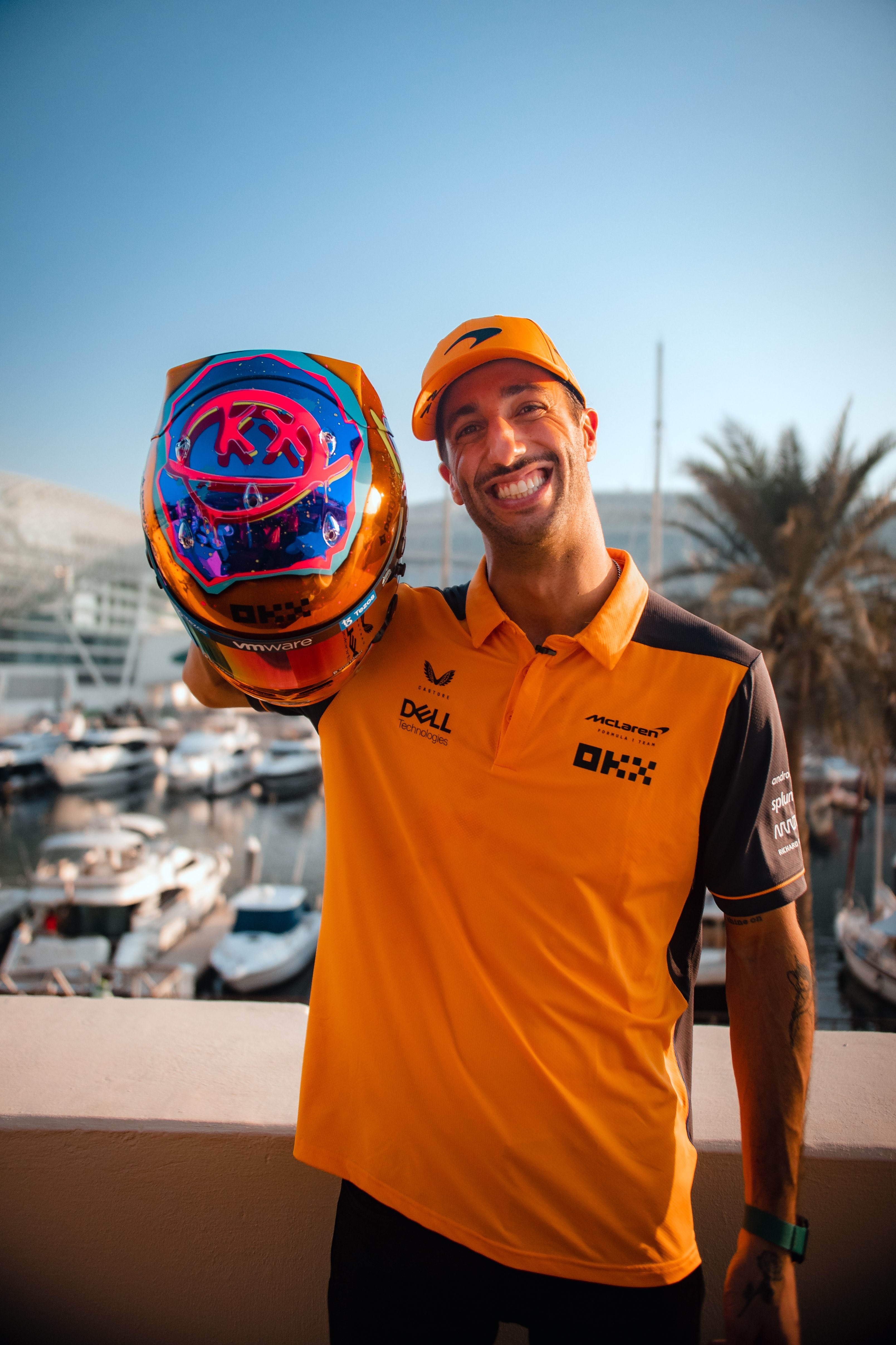 Daniel Ricciardo and OKX look to the future with cyber-punk helmet takeover