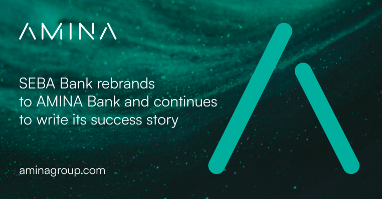 SEBA Bank, banque crypto suisse, change de nom et devient AMINA Bank