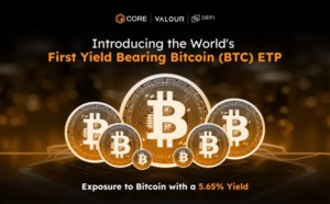 Valour, le premier produit négocié en Bourse à rendement en bitcoin (BTC)
