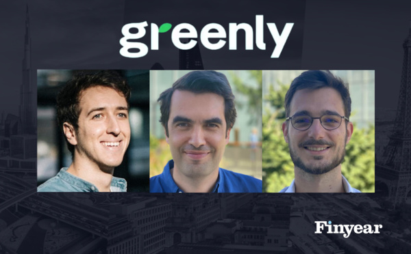 Les trois co-fondateurs de Greenly :  Arnaud Delubac, Alexis Normand, Matthieu Vegreville